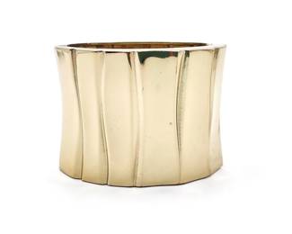 Gold-Tone Wide Hinged Cuff Bracelet