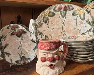 Fruit set Majolica early 20th century 