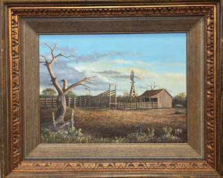 Texas artist Arthur McCall oil painting.