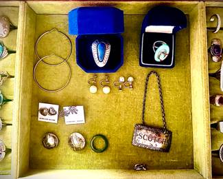 You’ll find many Native American sterling rings with turquoise and other stones