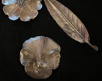 Vintage sterling pins 