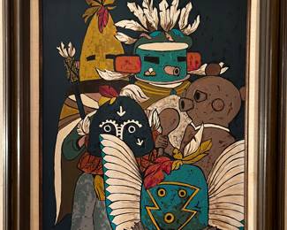 Original painting of Hopi Katsinas 