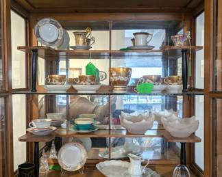Range of teacups and display cabinets available