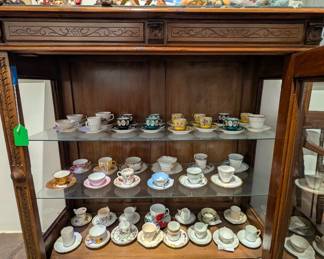Range of teacups and display cabinets available!