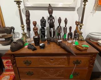 African art and collectibles along with beautiful furniture!