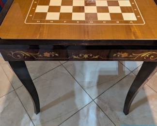 Checkers or chess table and...