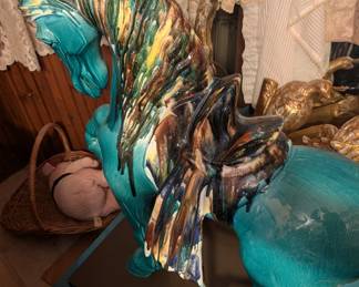 Large porcelain horse figurine