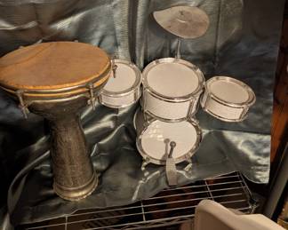 Miniature drum set and Bongo drum