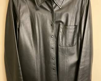 Dana Buchman Leather Coat