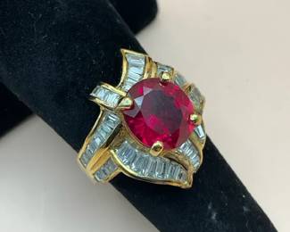 Three ct. Ruby Ring