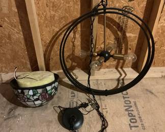 Black Chandelier And Floral Fixture Cover