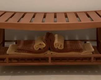 006 Teak Wood Spa Bench