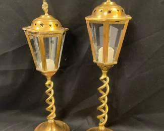 Brass Flaming Lanterns