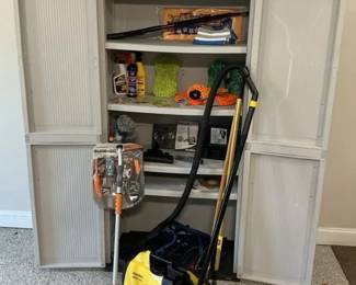 Automotive Cleaning Tools And Cabinet
