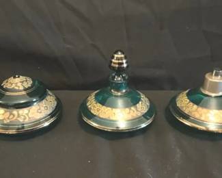 004 Green Glass Vanity Items