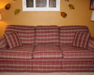 American Home Collection, La-Z-Boy red plaid sofa.  Excellent condition.