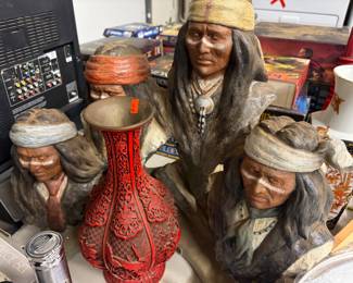 Native American statue
Japanese flower vase