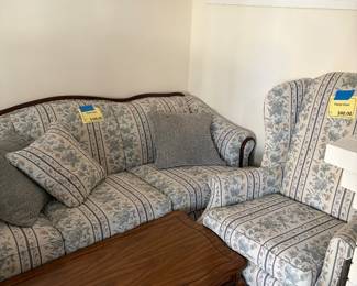 Floral sofa and chair