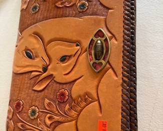 Leather hand bag purse