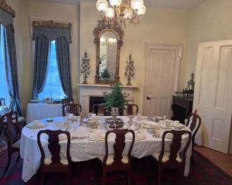 12 Antique Queen Ann Chairs : 2 ARM CHAIRS , 10 Side Chairs