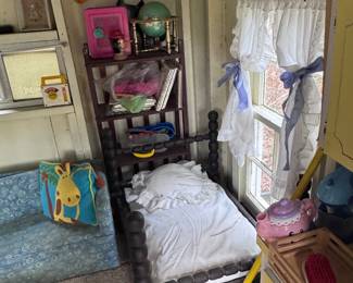 Contents of Doll House in the garden. 