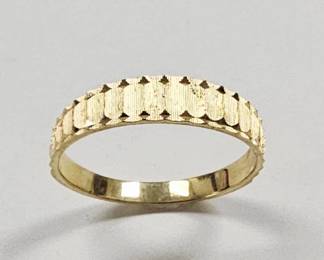 14K Yellow Gold Band Ring