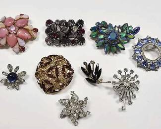 Vintage Rhinestone Brooches