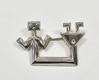 Sterling Native American Kachina Pin