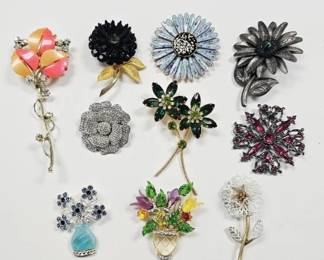 Vintage Floral Brooches