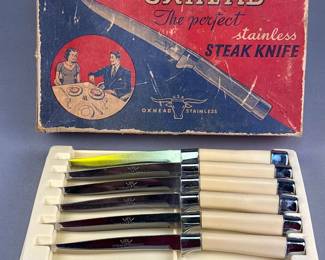 OXHEAD brand stainless steel steak knives.