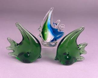 Art Glass Fish Sculptures