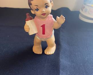 vintage Wilton baby's first birthday cake topper