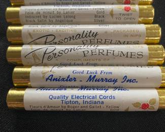 Vintage promotional perfume samples, often referred to as "Personality Perfumes". were distributed as marketing items by Anixter-Murray Inc., for Anixter - Murray Inc in Tipton Indiana