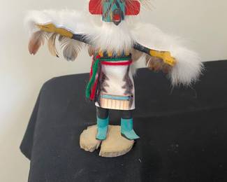 a Navajo "Humming Bird" Kachina doll.
Kachina dolls are carved representations of spiritual beings central to Hopi and Pueblo culture.