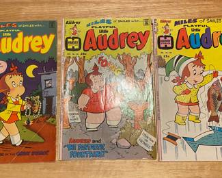 vintage "Playful Little Audrey" comic books published by Harvey Comics.