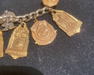 Vintage Charm Bracelet featuring Academic & Achievements awards