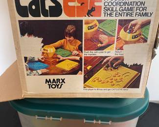 Vintage Marx Cat's Eye marble game