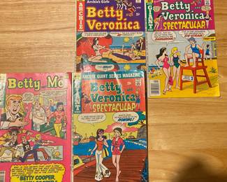 vintage Archie Comics, specifically featuring the "Archie Giant Series Magazine" and include issues such as "Betty Me" and "Betty and Veronica Spectacular".