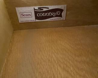 Sears Country IV collection nightstand solid wood (24.5"H 25.5"W18" D)