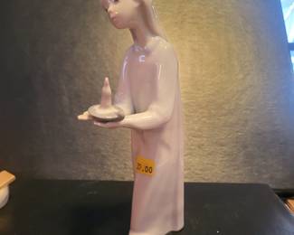 retired Lladró "Girl with Candle" porcelain figurine