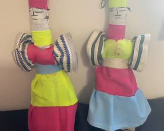 Guatemalan worry dolls (or muñecas quitapenas), which are small, handmade dolls from Guatemala.
According to legend, children tell one worry to each doll before placing them under their pillow at night.