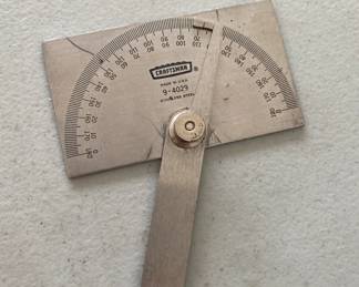 Craftsman No. 9-4029 stainless steel square-head protractor.