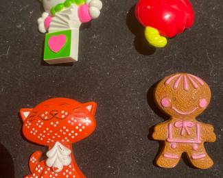 Vintage Plastic Avon solid Perfume Pins