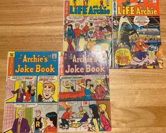 vintage Archie Comics Life with Archie and two issues of Archie's Joke Book
