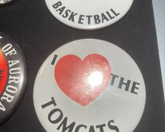 Vintage East Aurora HS "Tomcats" Pin Back Button