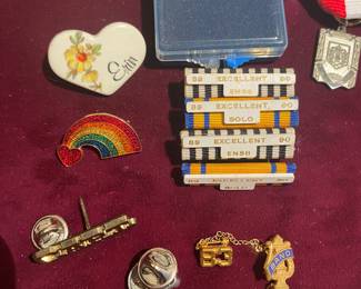 Collection of Pin Back Buttons and Pins