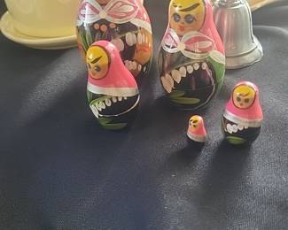 Russian nesting or stacking dolls.