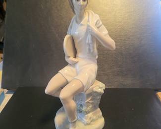 Lladro porcelain "Tennis Player Boy" figurine