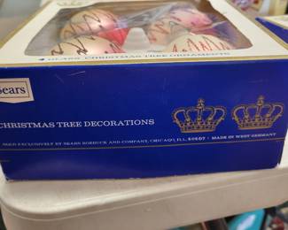 Vintage the imperial collection glass tree ornaments sold by Sears