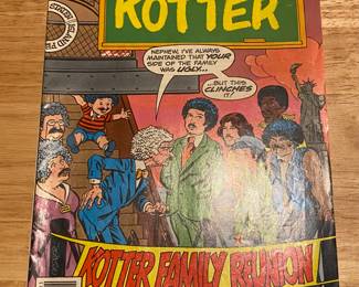 DC TV Comic issue of Welcome Back, Kotter, specifically No. 9 with a cover date of January 1978.
The issue features a story titled "Kotter Family Reunion" and is set at the Staten Island Ferry.